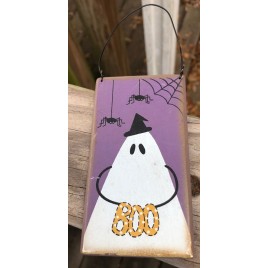 12BOOP - Boo wood sign with Ghost 